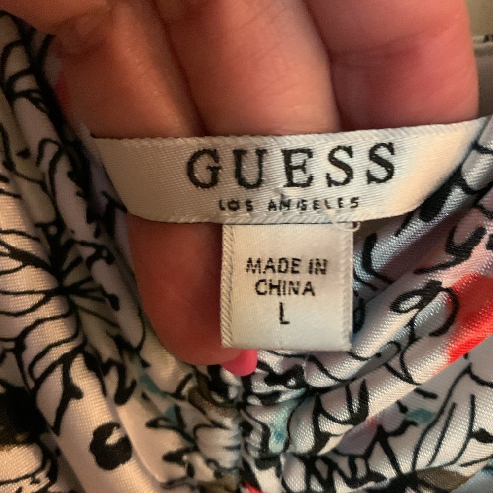 Guess nwot satiny runched dress size large NWOT - Picture 5 of 9